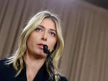 María Sharapova, durante la conferencia de prensa María Sharapova, durante la conferencia de prensa