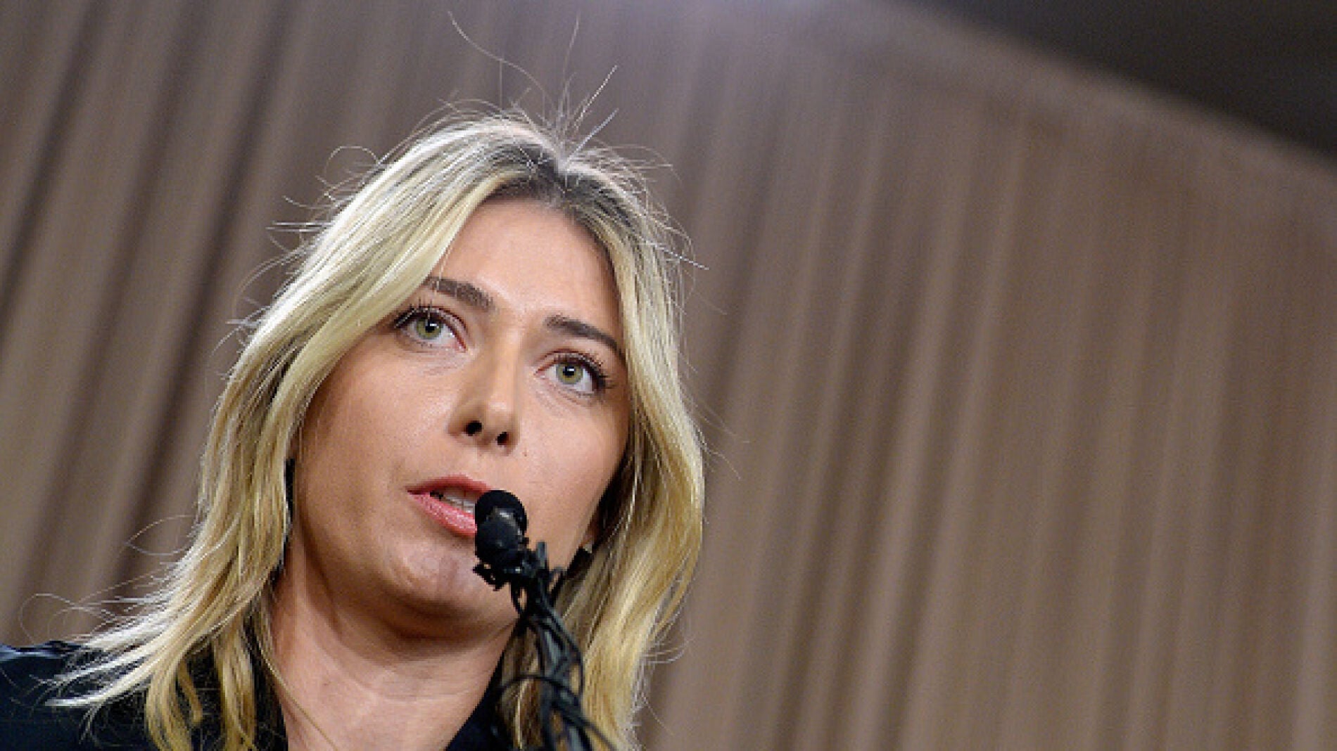 Mar&iacute;a Sharapova, durante la conferencia de prensa