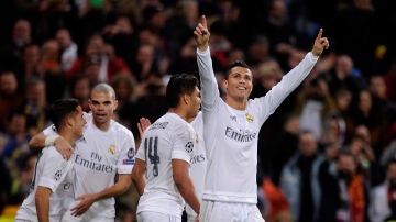 Cristiano Ronaldo celebrando el gol ante la Roma