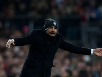 Spalletti, durante el partido contra el Real Madrid Spalletti, durante el partido contra el Real Madrid
