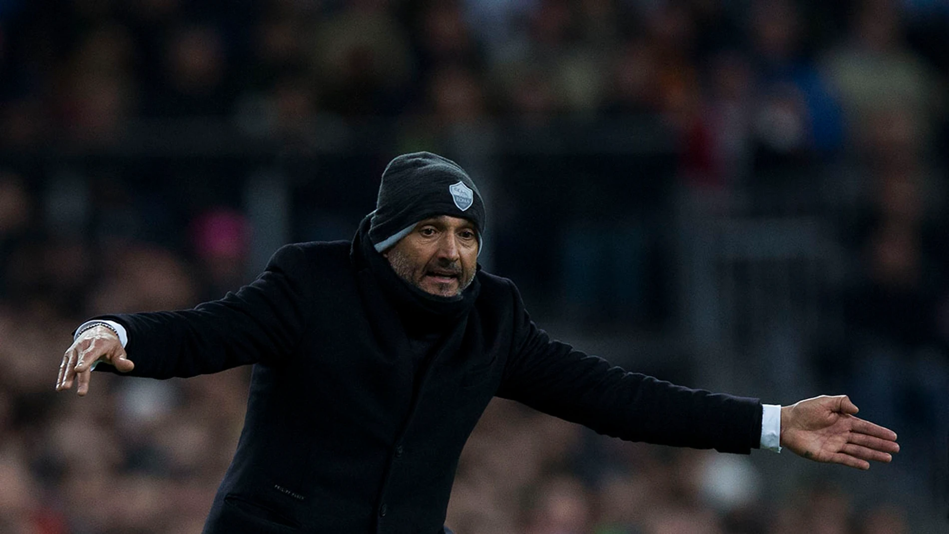 Spalletti, durante el partido contra el Real Madrid Spalletti, durante el partido contra el Real Madrid