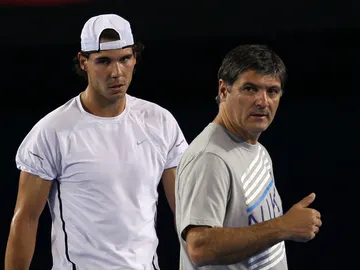 Rafa Nadal, junto a su tío y entrenador, Toni Nadal Rafa Nadal, junto a su tío y entrenador, Toni Nadal