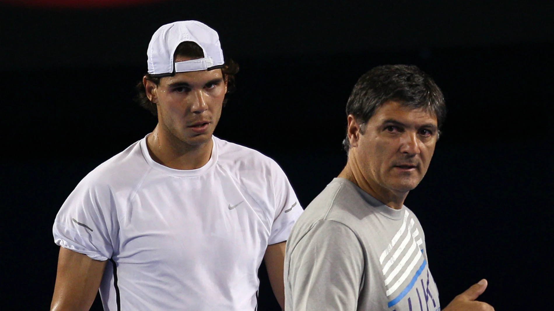 Rafa Nadal, junto a su tío y entrenador, Toni Nadal Rafa Nadal, junto a su tío y entrenador, Toni Nadal