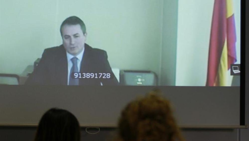 Antonio Ballabriga, director de Responsabilidad y Reputación Corporativa de BBVA, durante el juicio por Nóos