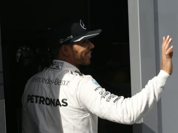 Lewis Hamilton, durante los test de pretemporada de Montmeló
