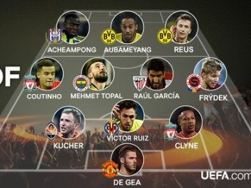 El once de la semana en la ida de octavos de final de la Europa League