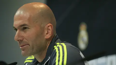 Zinedine Zidane, durante la rueda de prensa Zinedine Zidane, durante la rueda de prensa
