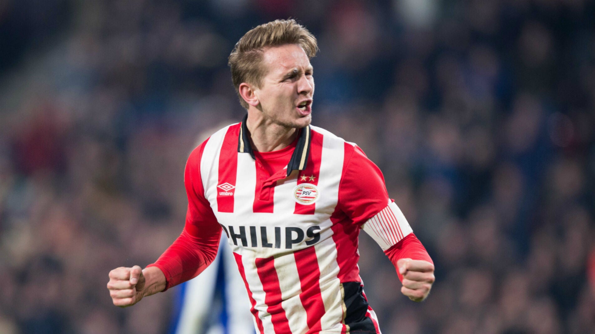 Luuk de Jong celebra su gol