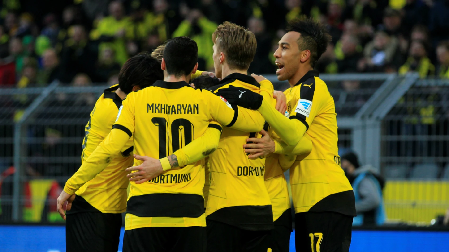 El Borussia de Dortmund celebra un gol El Borussia de Dortmund celebra un gol