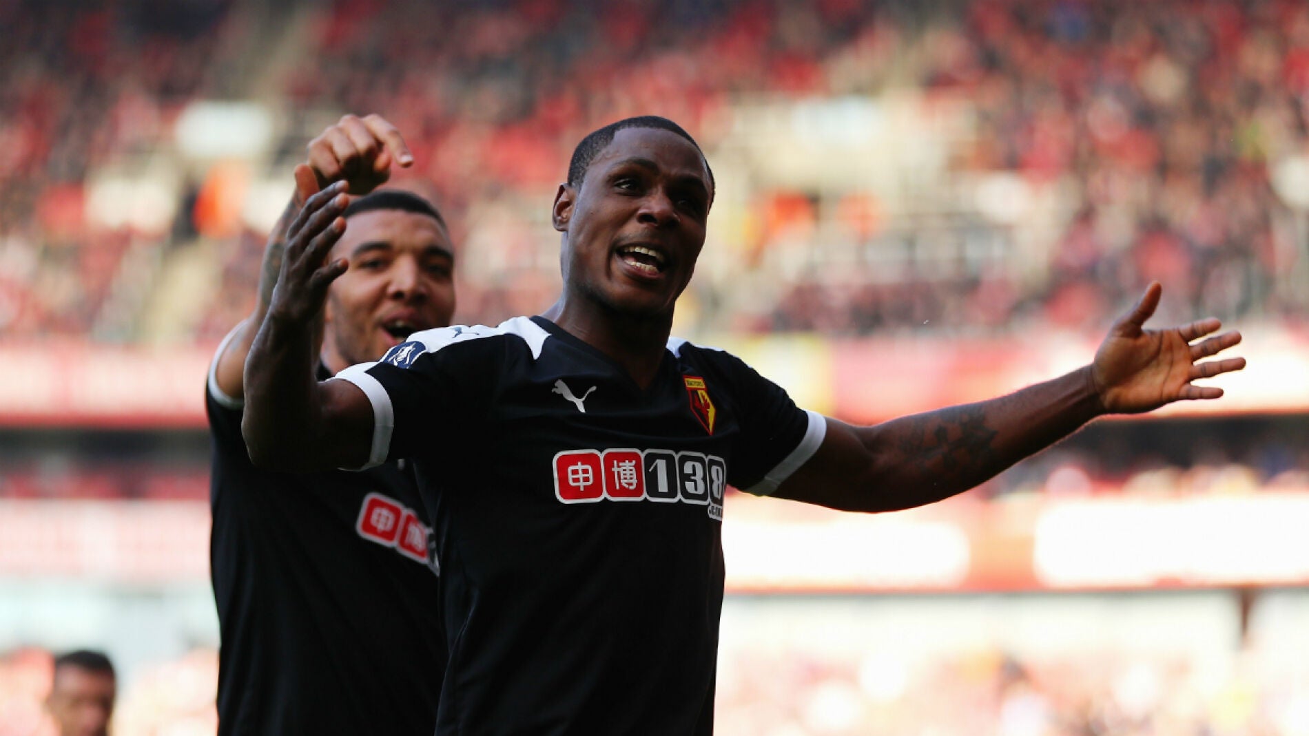 Ighalo celebra un gol