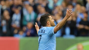Villa celebra su primer gol de la temporada con el New York City