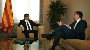Carles Puigdemont y Pedro S&aacute;nchez