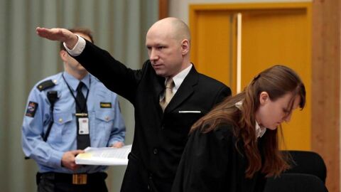 El autor de la masacre de 2011 en Oslo y la isla de Ut&oslash;ya, Behring Breivik