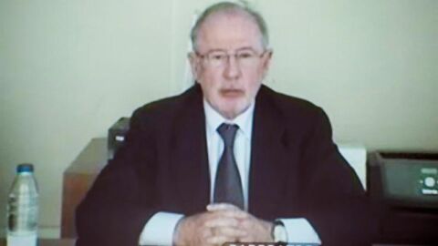 Rodrigo Rato, durante su declaraci&oacute;n por videoconferencia