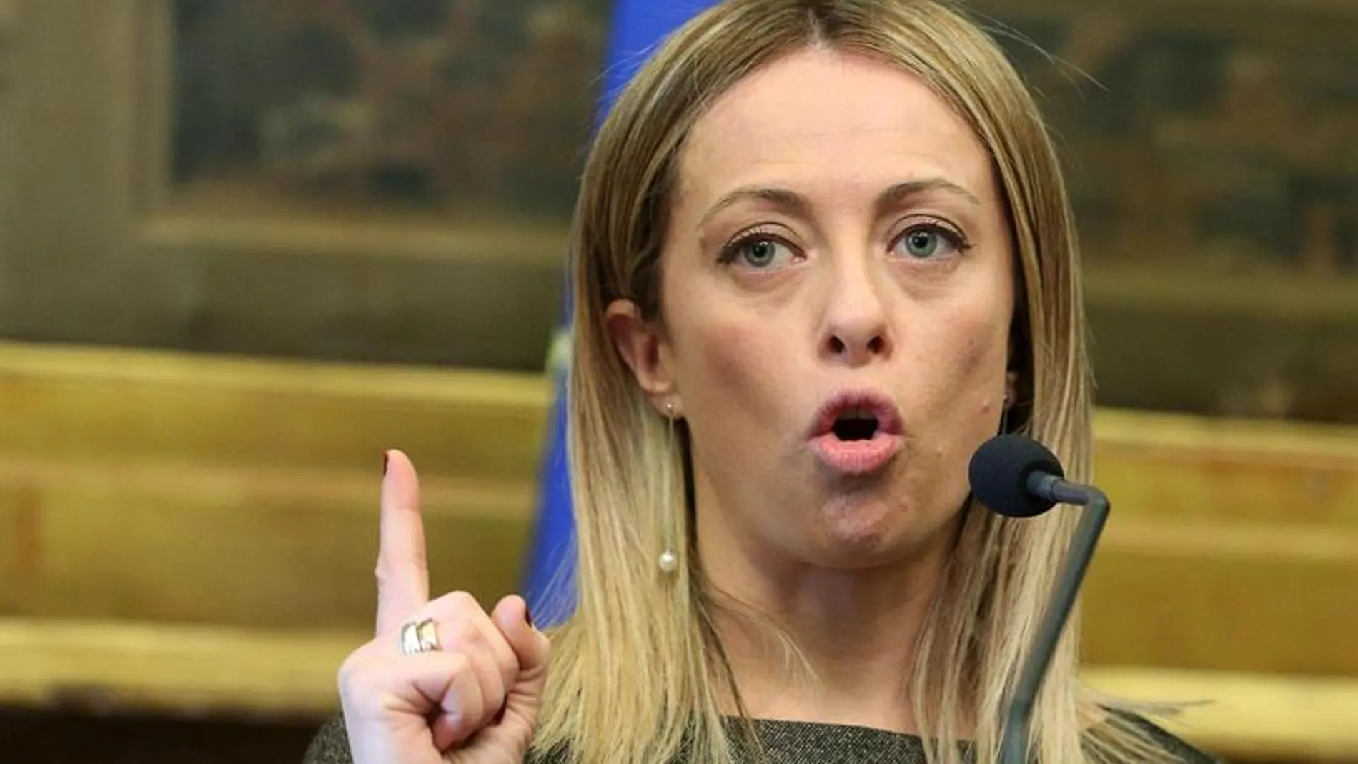 La líder del partido ultraconservador Hermanos de Italia, Giorgia Meloni