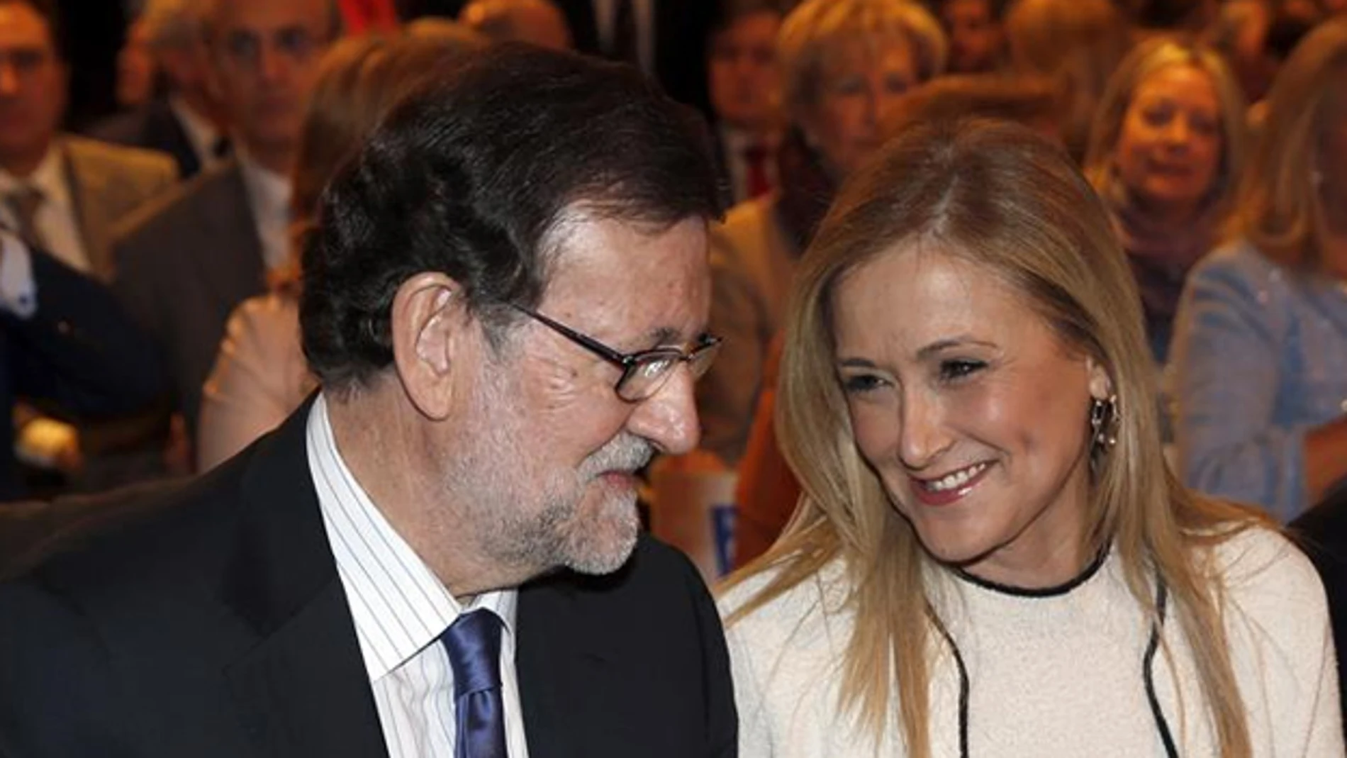 Mariano Rajoy y Cristina Cifuentes en una convención sobre empleo