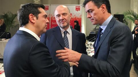 Pedro S&aacute;nchez junto a Alexis Tsipras