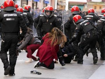 Antidisturbios en Vitoria