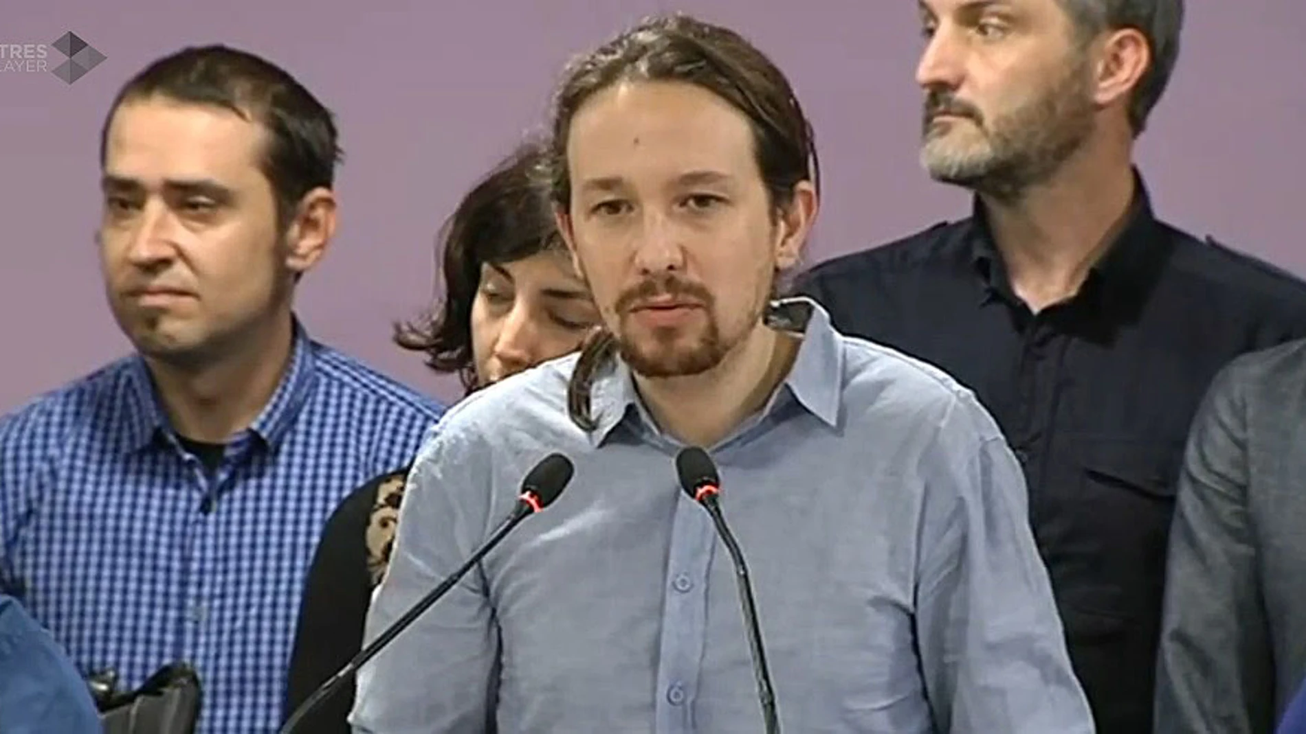 Pablo Iglesias en rueda de prensa Pablo Iglesias en rueda de prensa