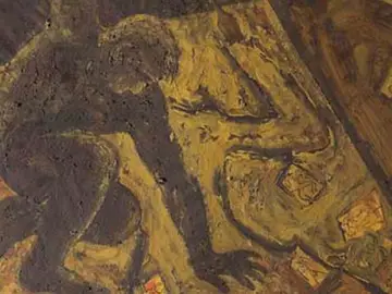 Fragmento del cuadro 'Furor Penellis', del artista mallorquín Miquel Barceló, hallado en un almacén en Suiza Fragmento del cuadro 'Furor Penellis', del artista mallorquín Miquel Barceló, hallado en un almacén en Suiza