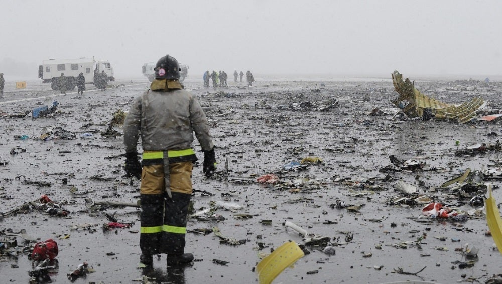 Zona donde se produjo el accidente del avión de Flydubai