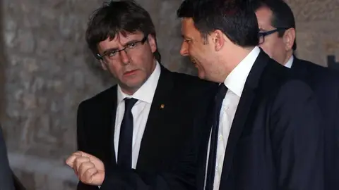 Matteo Renzi y Puigdemont Matteo Renzi y Puigdemont