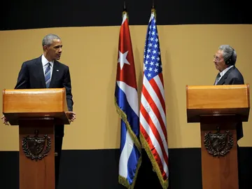 Barack Obama y Raúl Castro tras su encuentro en Cuba Barack Obama y Raúl Castro tras su encuentro en Cuba