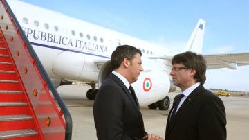 Puigdemont recibe a Renzi en Reus