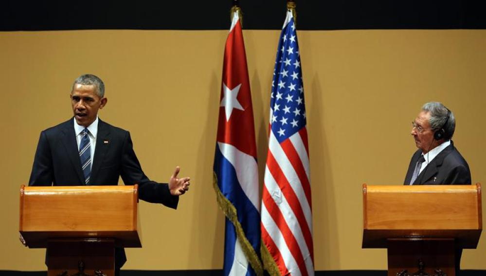El presidente de Cuba, Raúl Castro, y el presidente de EEUU, Barack Obama