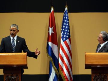El presidente de Cuba, Raúl Castro, y el presidente de EEUU, Barack Obama