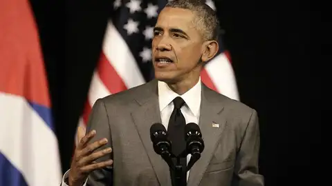 Barack Obama, durante su discurso Barack Obama, durante su discurso