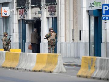 Las fuerzas de seguridad en el lugar del atentado