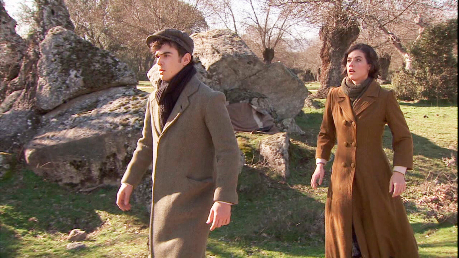 Mat&iacute;as y Rafaela asustados