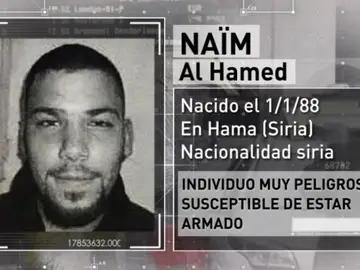 Naïm al Hamed, presunto terrorista sirio buscado por la Policía belga y gala Naïm al Hamed, presunto terrorista sirio buscado por la Policía belga y gala