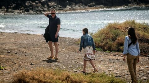 David Cameron con su familia en Lanzarote