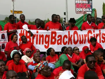Familiares de las niñas secuestradas en Chibok (Nigeria) por Boko Haram Familiares de las niñas secuestradas en Chibok (Nigeria) por Boko Haram