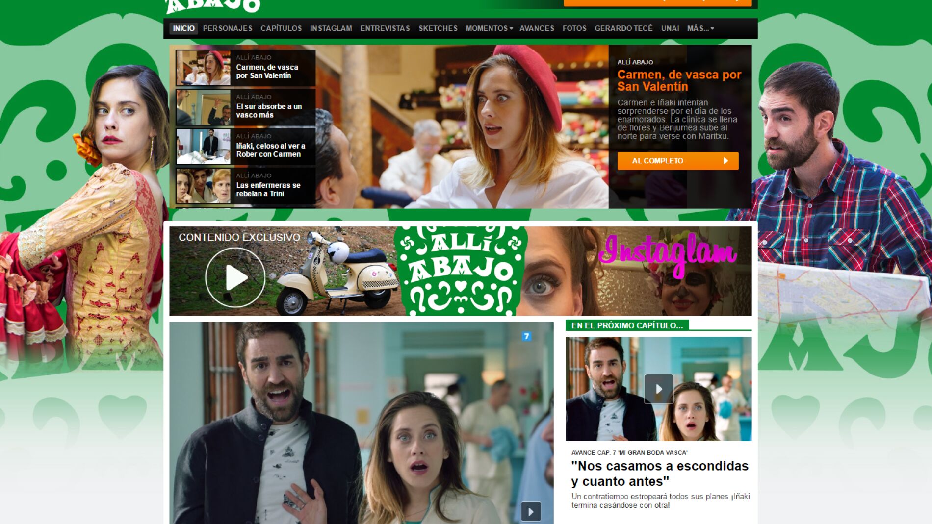 Web de Allí Abajo en antena3.com