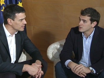 Reunión entre Pedro Sánchez y Albert Rivera