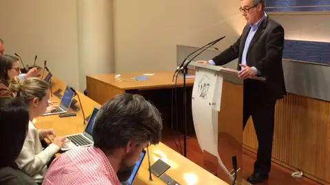 Villegas en rueda de prensa Villegas en rueda de prensa