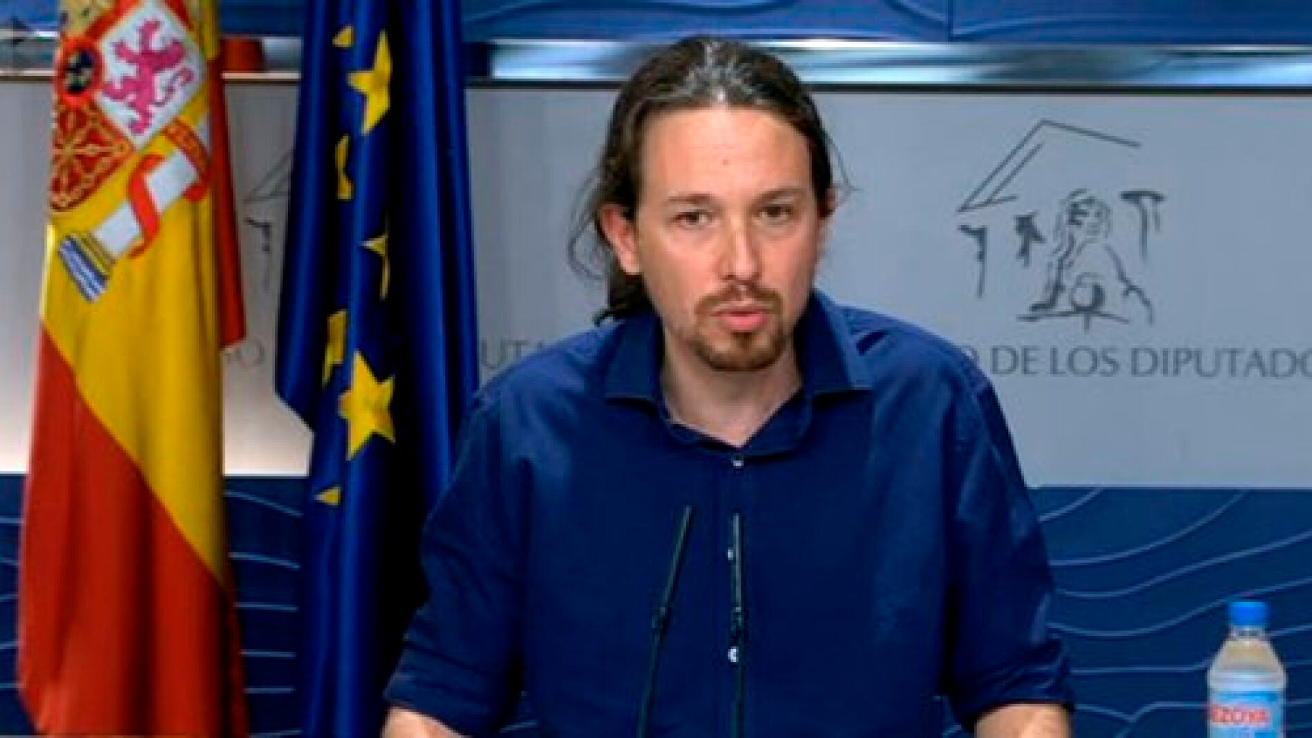 Pablo Iglesias durante su comparecencia