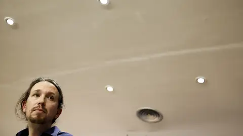 Pablo Iglesias durante su comparecencia Pablo Iglesias durante su comparecencia