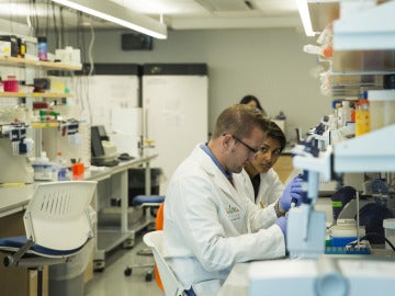 Científicos trabajando en un laboratorio