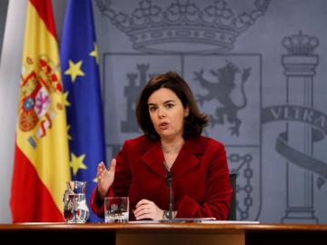 Soraya Sáenz de Santamaría, en rueda de prensa tras el Consejo de Ministros