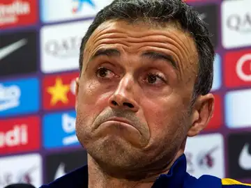 Luis Enrique en sala de prensa Luis Enrique en sala de prensa