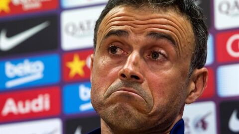 Luis Enrique en sala de prensa