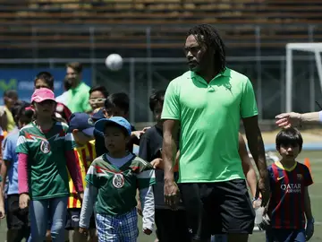 Christian Karembeu, durante un acto Christian Karembeu, durante un acto