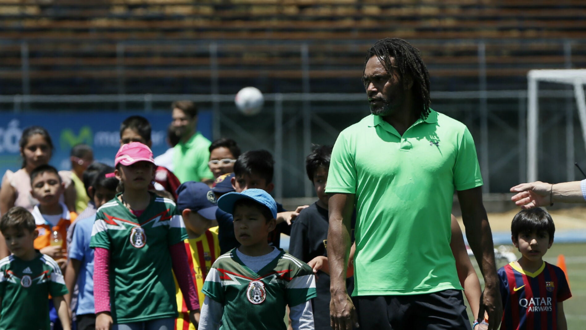 Christian Karembeu, durante un acto