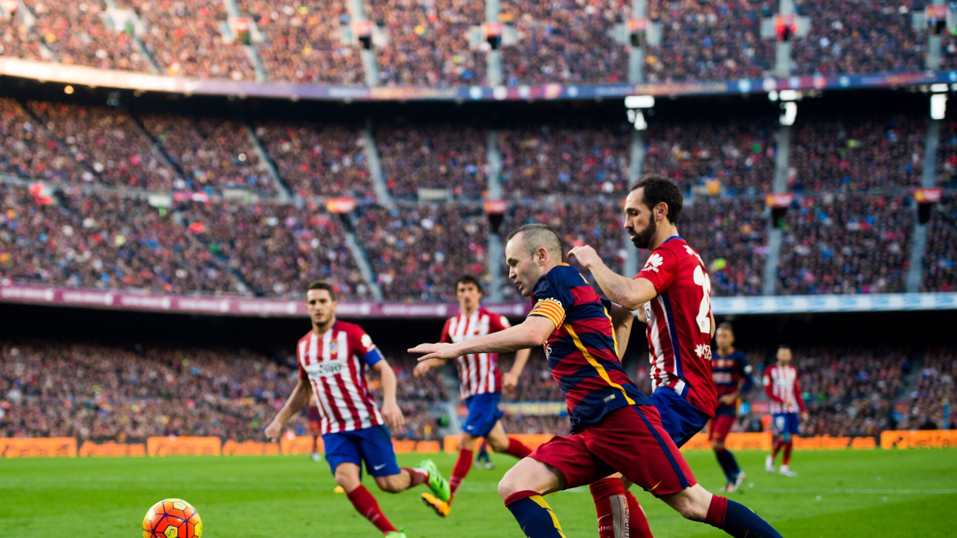 Partido entre el Barcelona y Atl&eacute;tico de Madrid