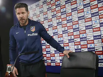 Simeone, antes de la rueda de prensa Simeone, antes de la rueda de prensa