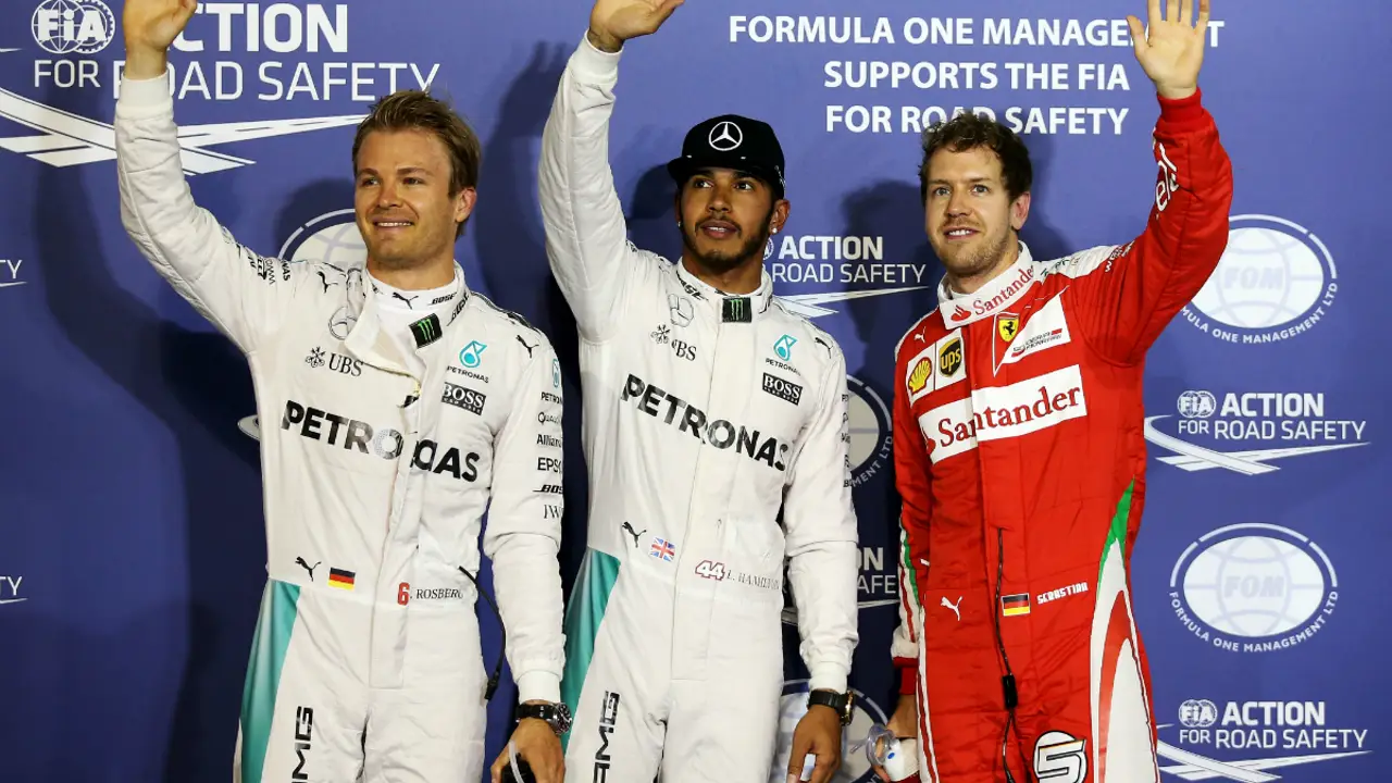 Rosberg, Hamilton y Vettel, los más rápidos de la Q3 de Baréin